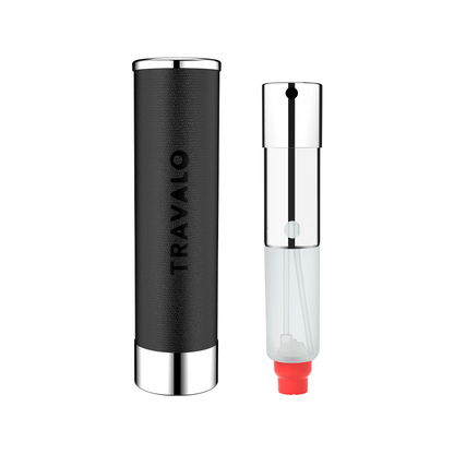 Travalo Walzer Refillable Perfume Atomizer - Black Leather