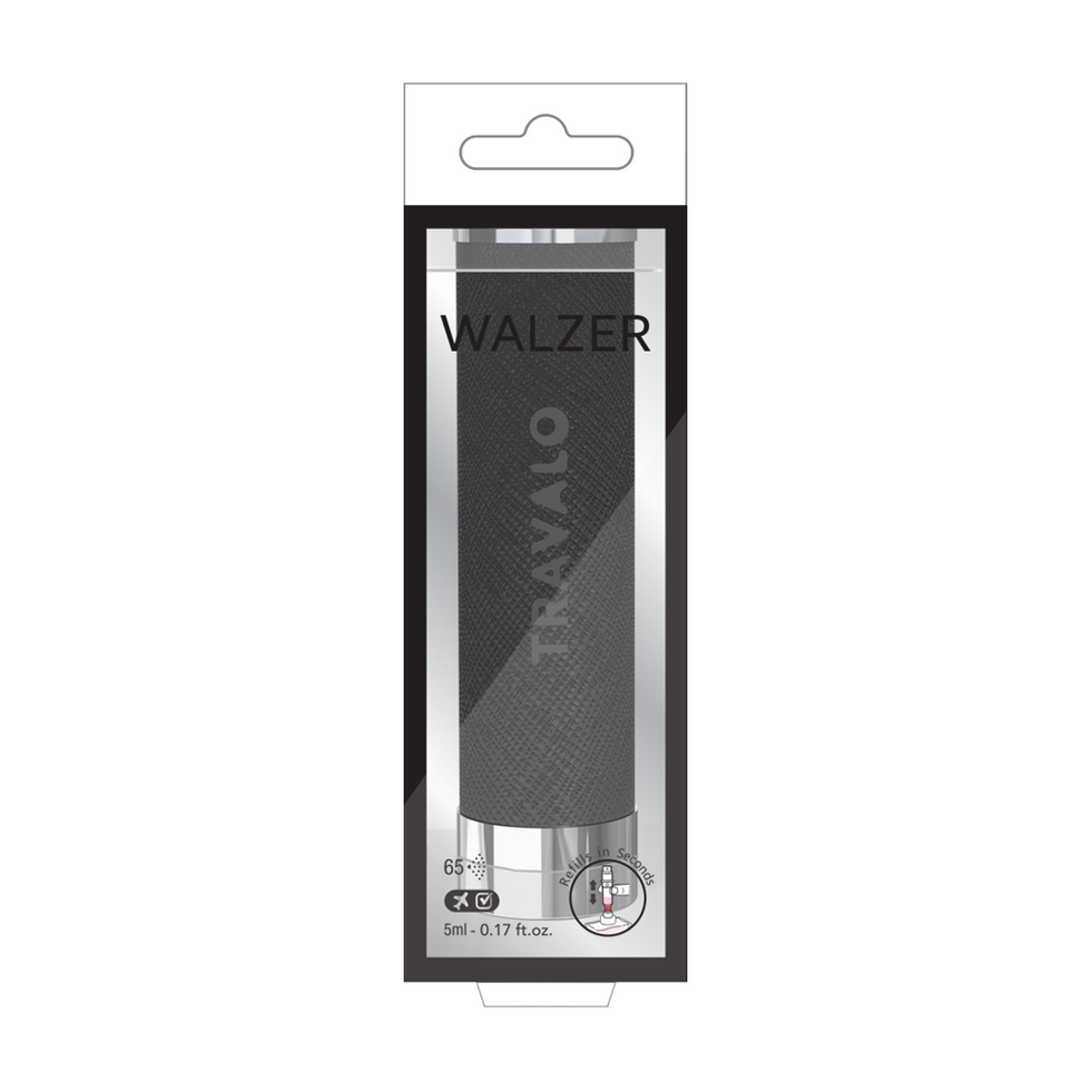 Travalo Walzer Refillable Perfume Atomizer - Black Leather