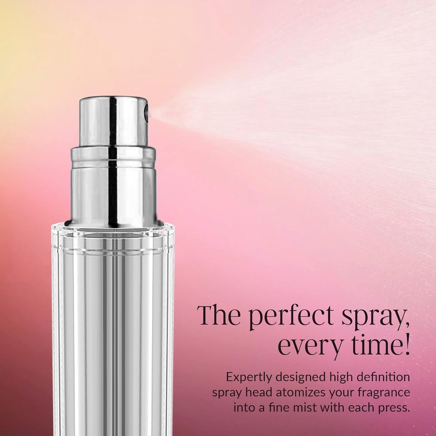 Travalo Bijoux Oval Refillable Perfume Atomizer- Silver